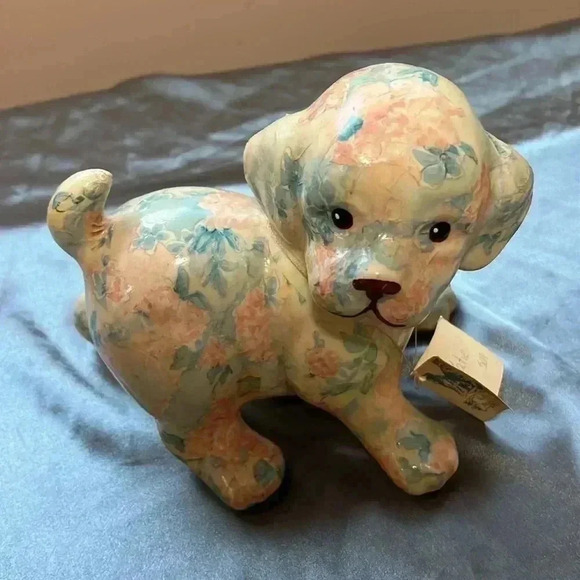 Handmade Glazed  Puppy Figurine - Picture 3 of 8